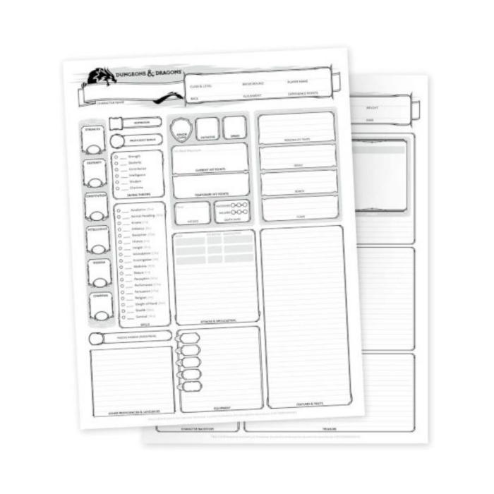 Dungeons & Dragons: Character Sheets - Image 2